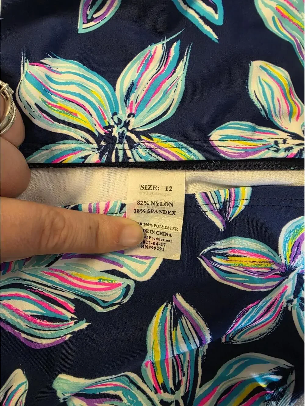 KANU SURF GIRLS BEACH SPORT HALTER DAISY BLUE SWIM TOP LITTLE KID SIZE 12